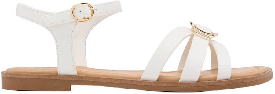 Graceland imitatieleren sandalen wit