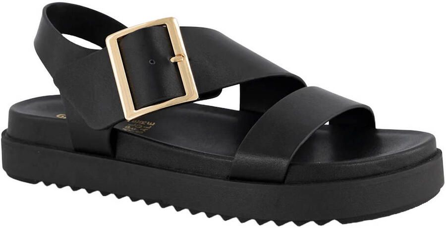 Graceland imitatieleren sandalen zwart - Foto 2