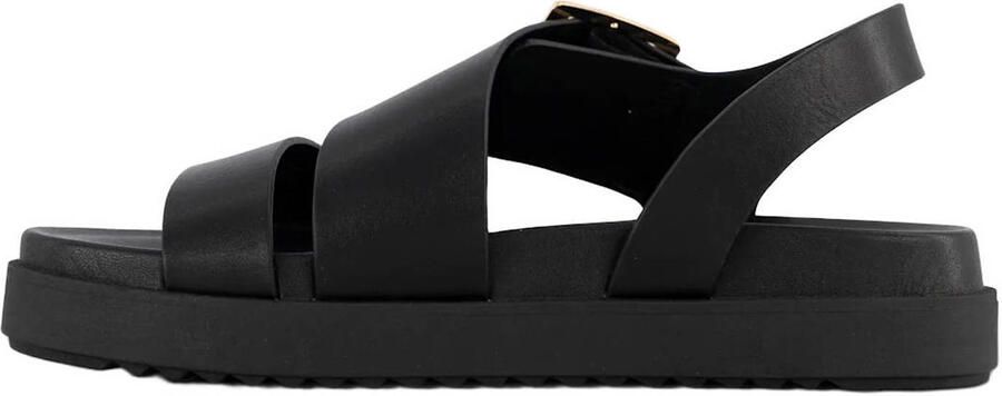 Graceland imitatieleren sandalen zwart - Foto 3