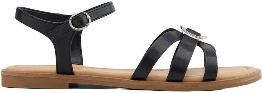 Graceland imitatieleren sandalen zwart