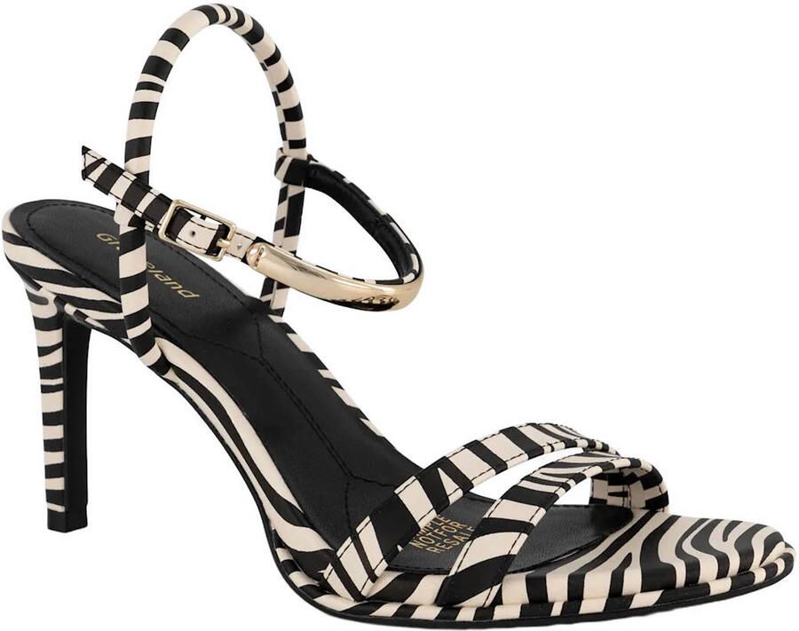 Graceland imitatieleren sandaletten met naaldhak en zebraprint zwart wit - Foto 2