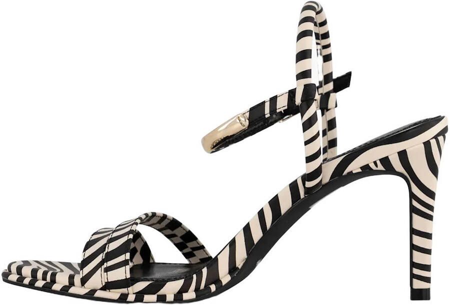 Graceland imitatieleren sandaletten met naaldhak en zebraprint zwart wit - Foto 3
