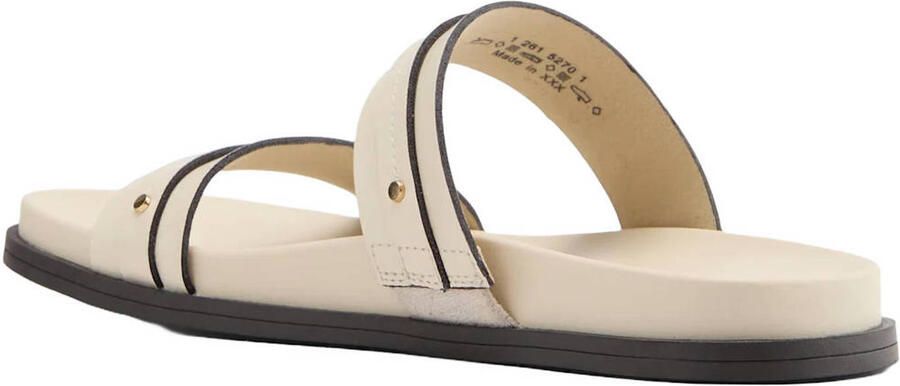 Graceland imitatieleren slippers met siergesp ecru - Foto 3