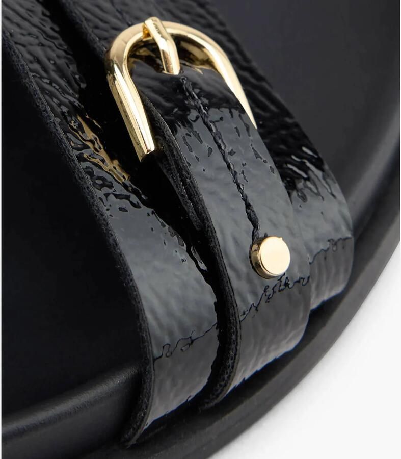Graceland imitatieleren slippers zwart - Foto 2