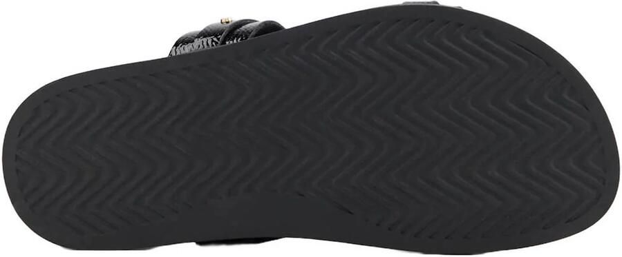 Graceland imitatieleren slippers zwart - Foto 3