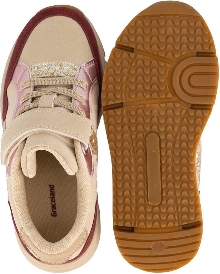 Graceland imitatieleren sneakers beige - Foto 2