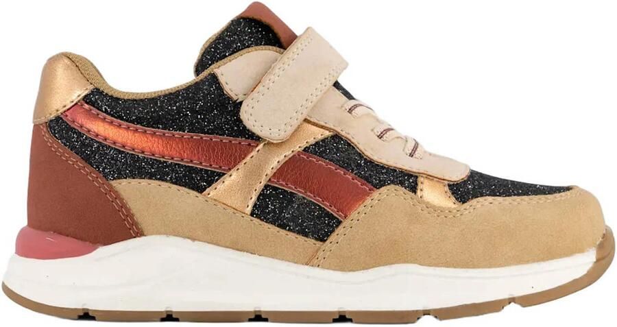 Graceland imitatieleren sneakers beige bruin