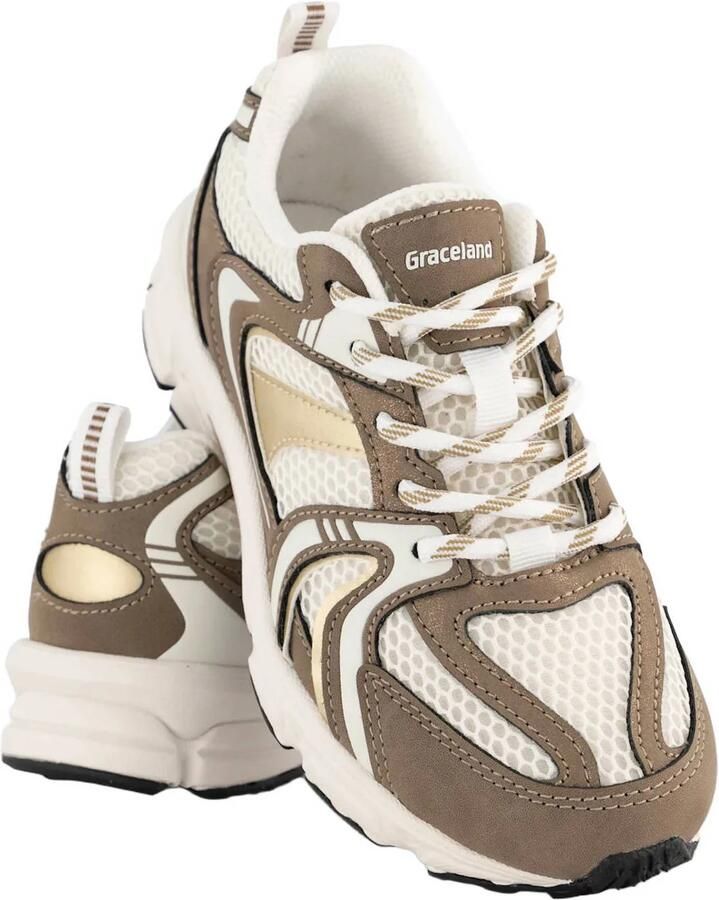 Graceland imitatieleren sneakers bruin - Foto 2