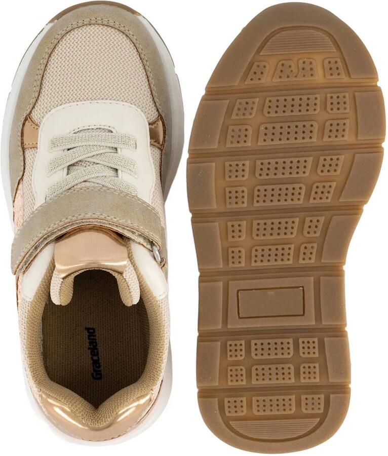 Graceland imitatieleren sneakers goud beige - Foto 2