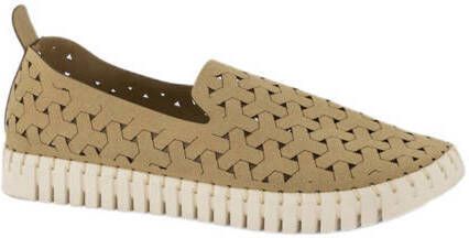 Graceland Zandkleurige instapper gevlochten