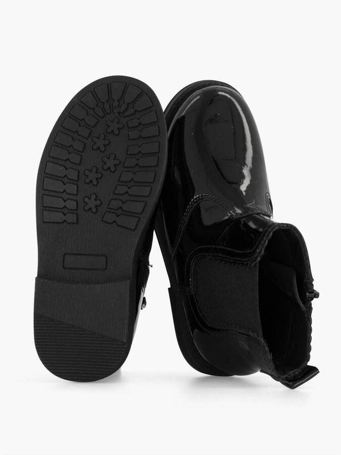 Graceland lak enkelboots zwart