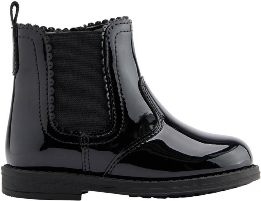 Graceland lak enkellaarzen zwart