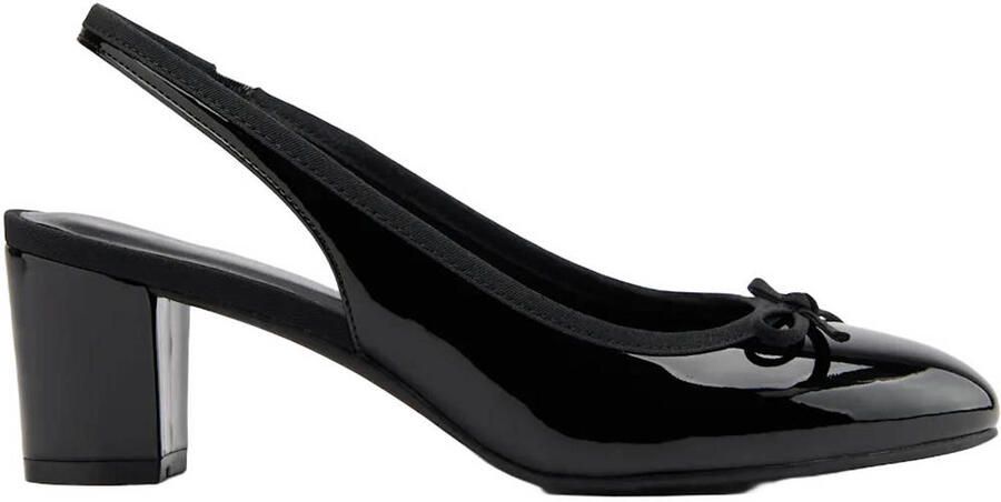 Graceland lak slingback pumps met strik zwart
