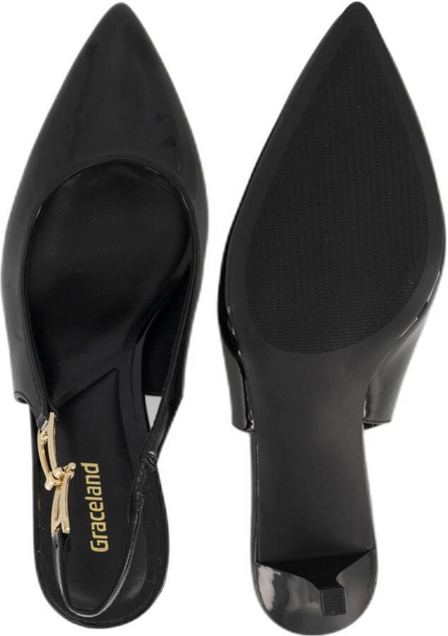 Graceland lak slingback pumps zwart - Foto 2