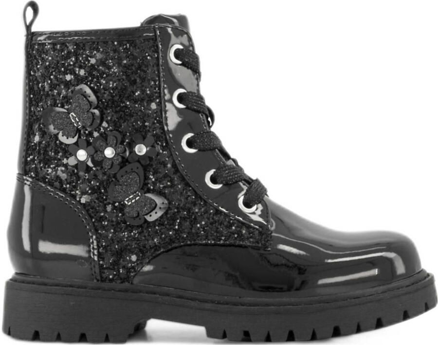 Graceland lak veterboots zwart