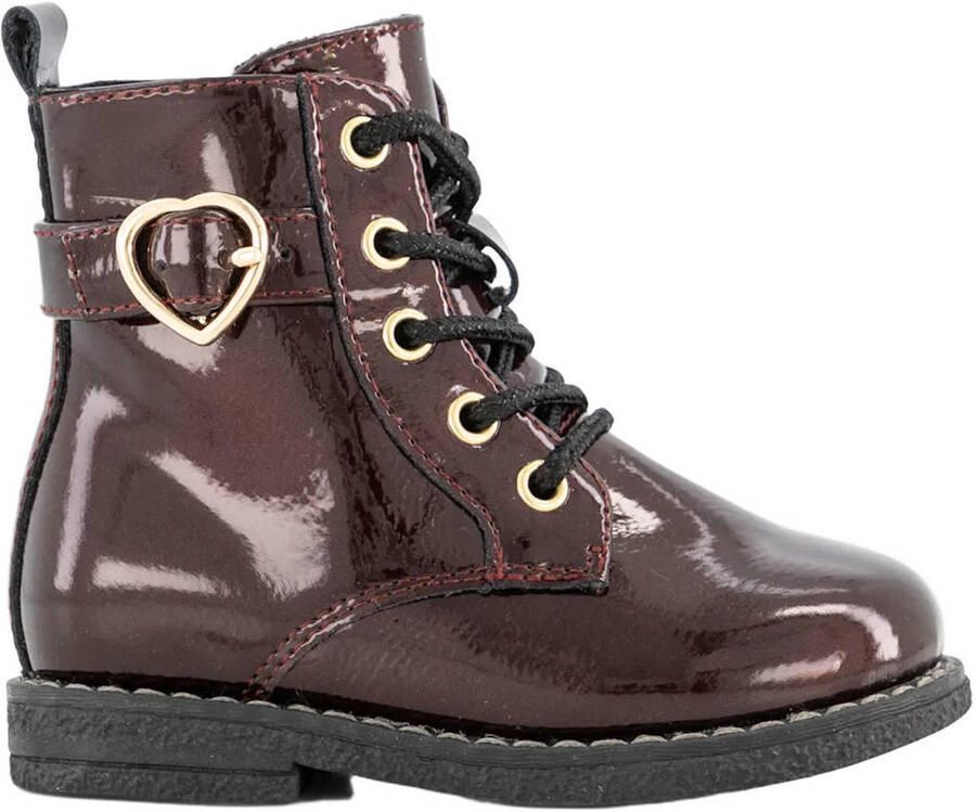 Graceland lakleren enkelboots aubergine