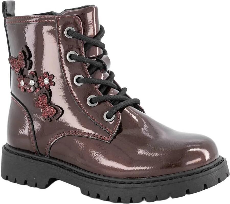 Graceland lakleren enkelboots met profielzool bordeaux - Foto 2