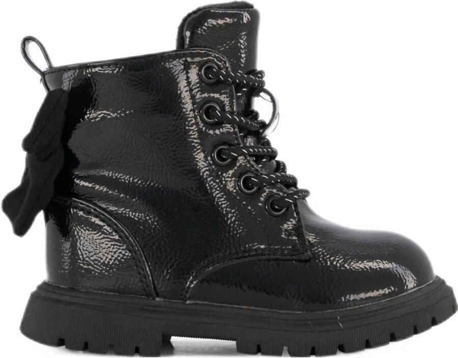 Graceland lakleren enkelboots met profielzool zwart