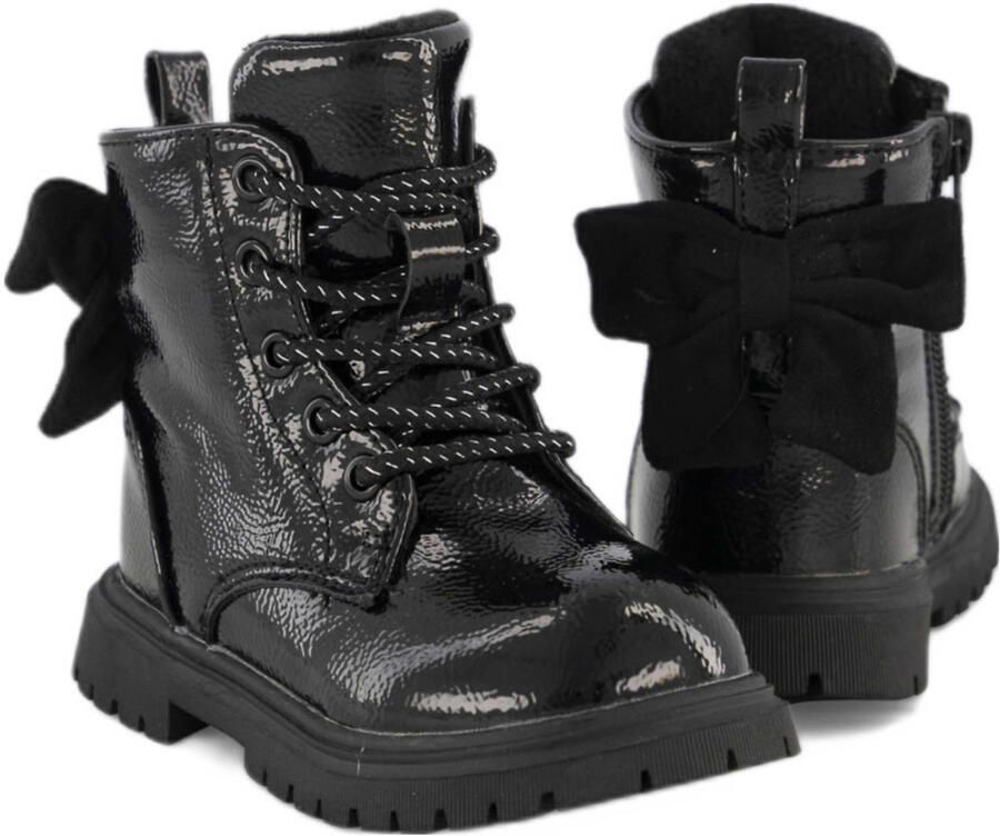 Graceland lakleren enkelboots met profielzool zwart - Foto 3