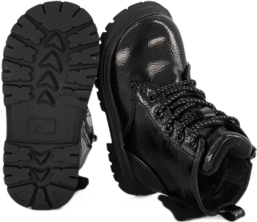 Graceland lakleren enkelboots met profielzool zwart - Foto 2