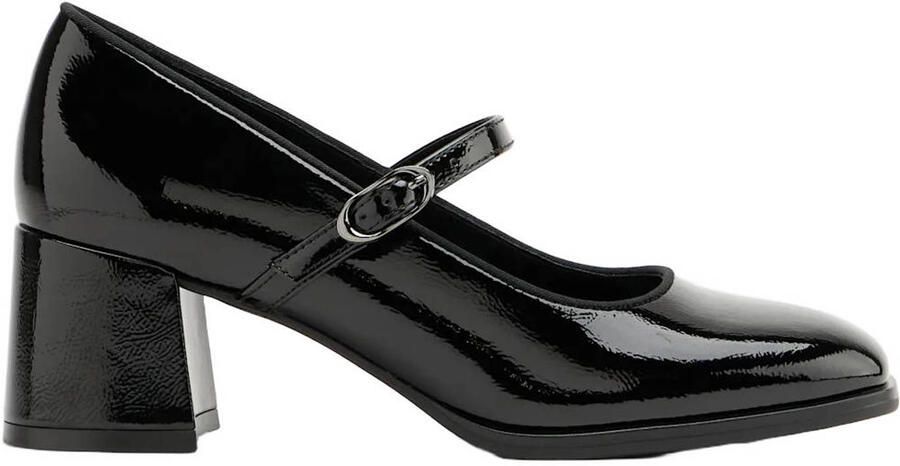 Graceland lakleren pumps met blokhak zwart