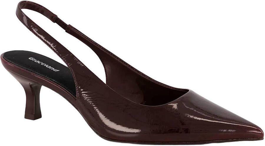 Graceland lakleren pumps met hak bordeaux - Foto 3