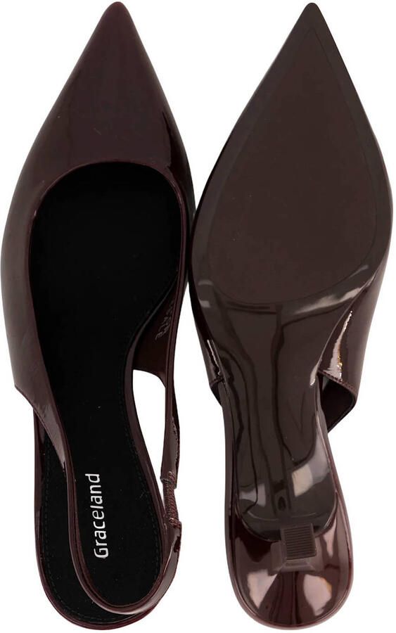 Graceland lakleren pumps met hak bordeaux - Foto 2