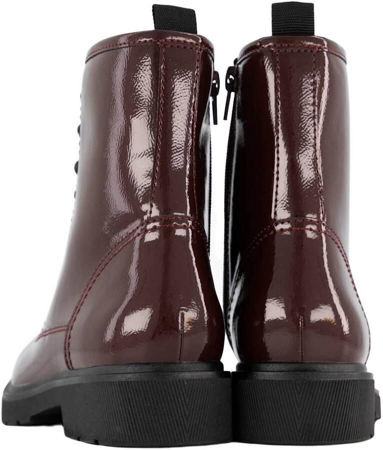 Graceland lakleren veterboots met profielzool bordeaux - Foto 2