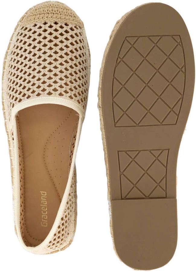 Graceland leren espadrilles beige - Foto 2