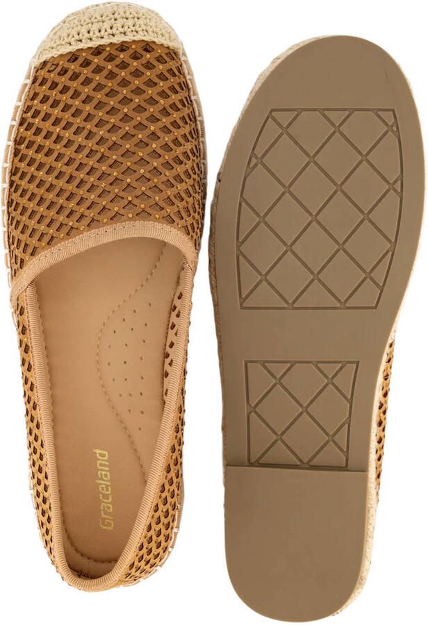 Graceland leren espadrilles cognac - Foto 2