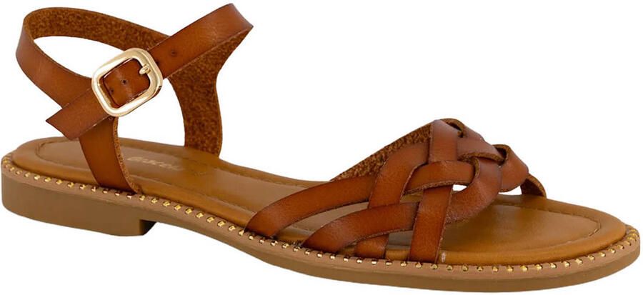 Graceland leren sandalen cognac - Foto 2