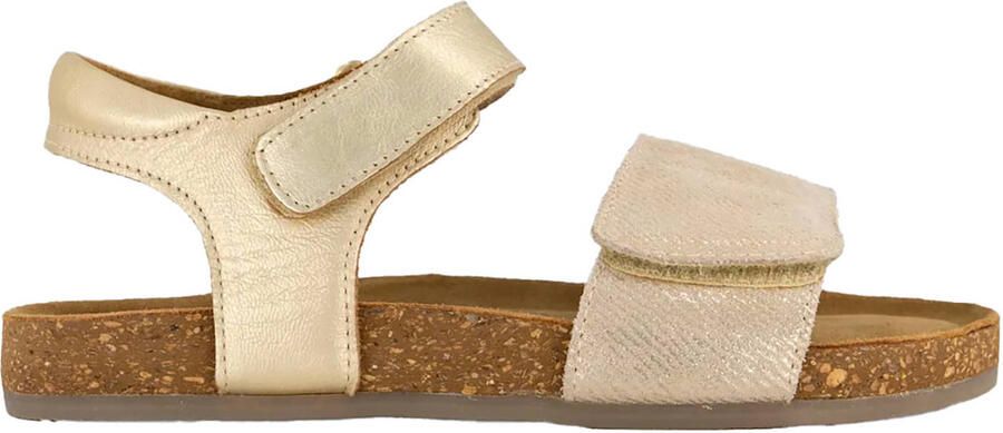 Graceland leren sandalen goud