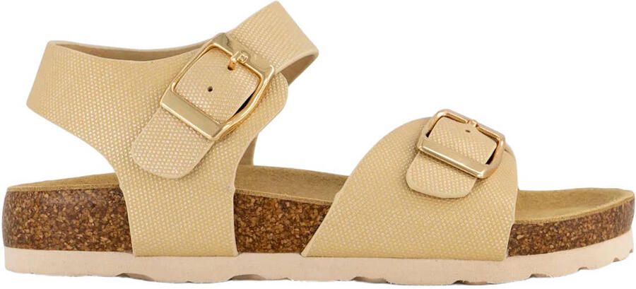 Graceland leren sandalen goud