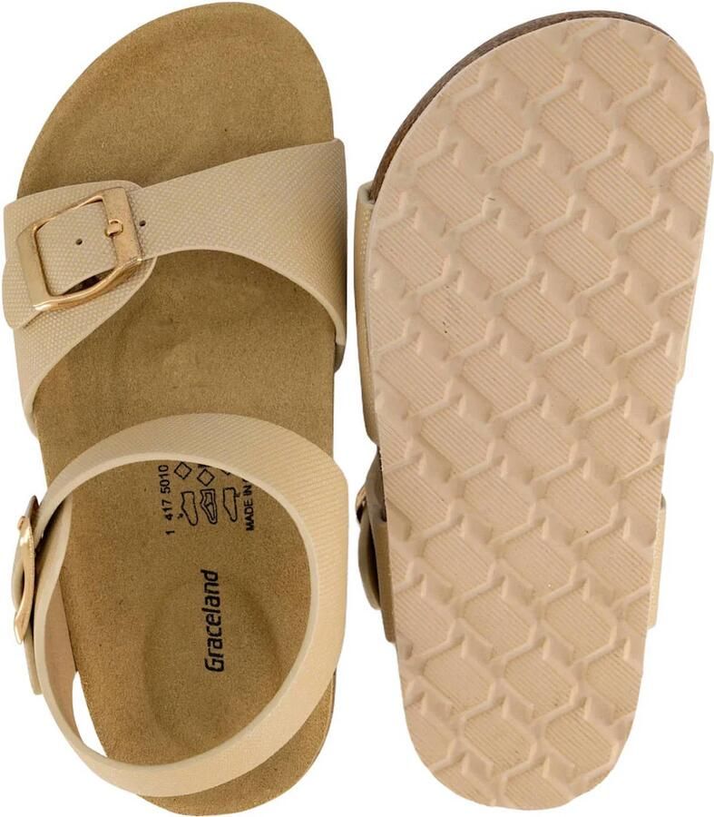 Graceland leren sandalen goud - Foto 2
