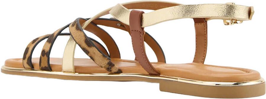 Graceland leren sandalen goud panter - Foto 3