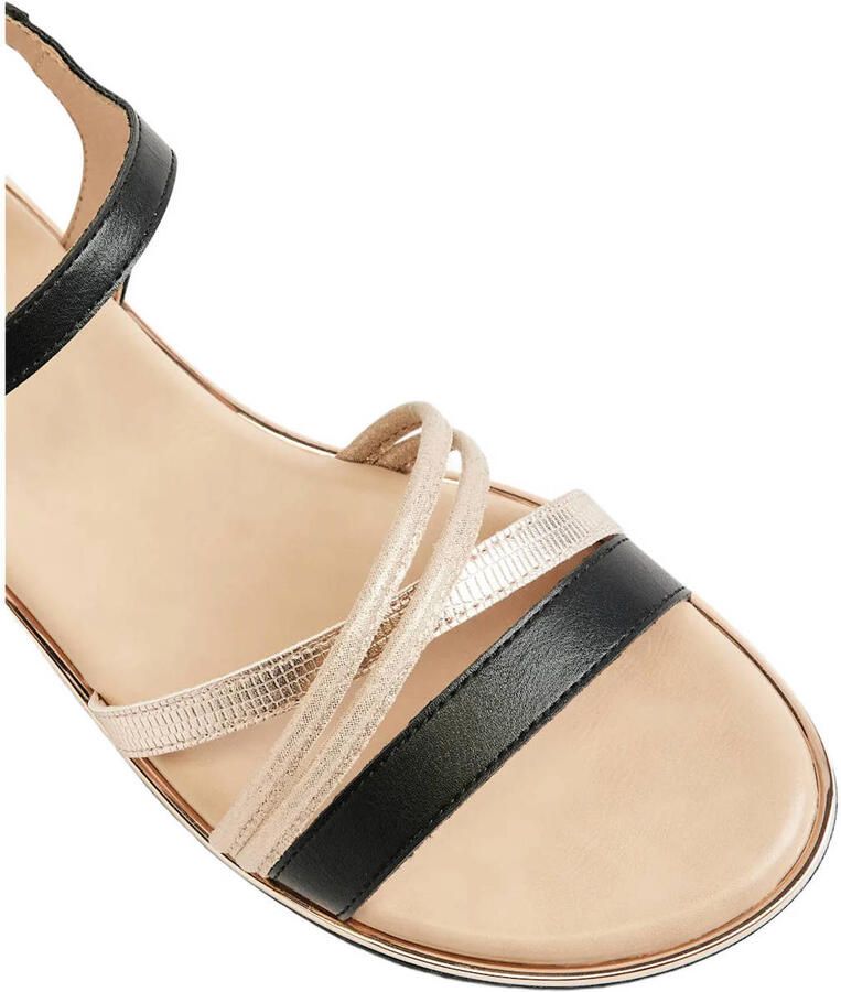 Graceland leren sandalen zwart goud - Foto 2