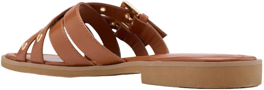 Graceland leren slippers cognac - Foto 3