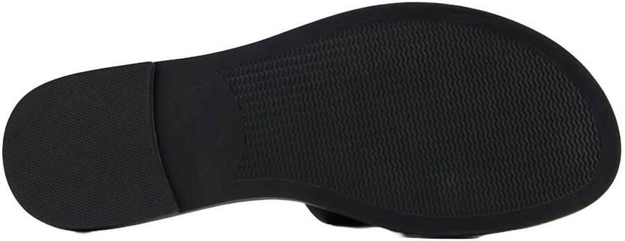 Graceland leren slippers zwart - Foto 2