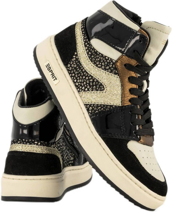 Graceland leren sneakers zwart goud - Foto 3