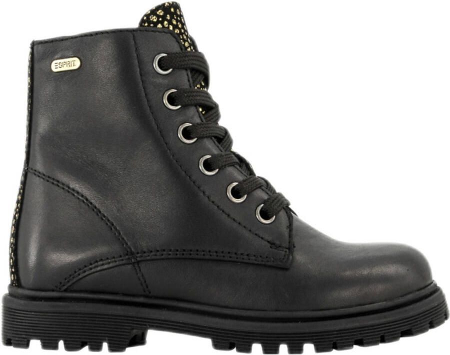 Graceland leren veterboots zwart - Foto 1