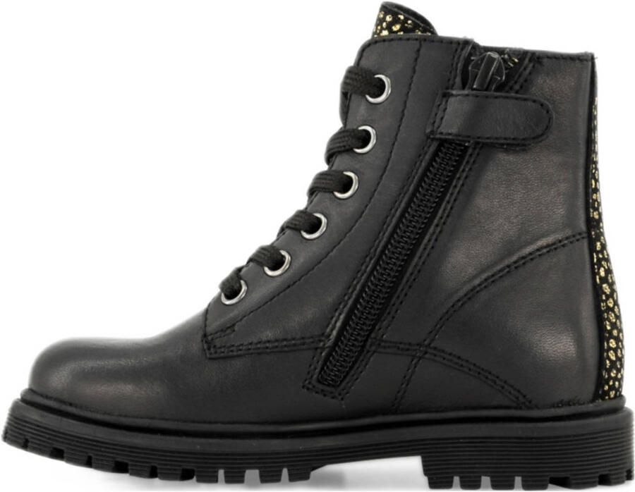 Graceland leren veterboots zwart - Foto 3