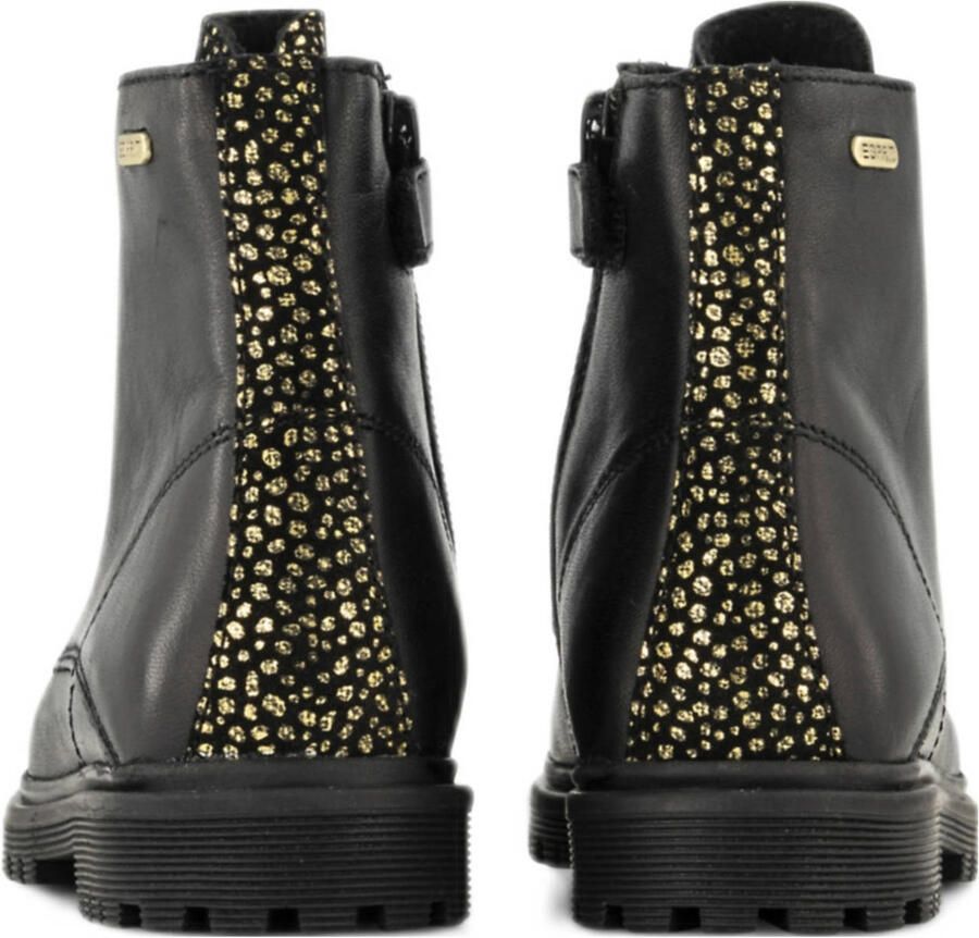 Graceland leren veterboots zwart