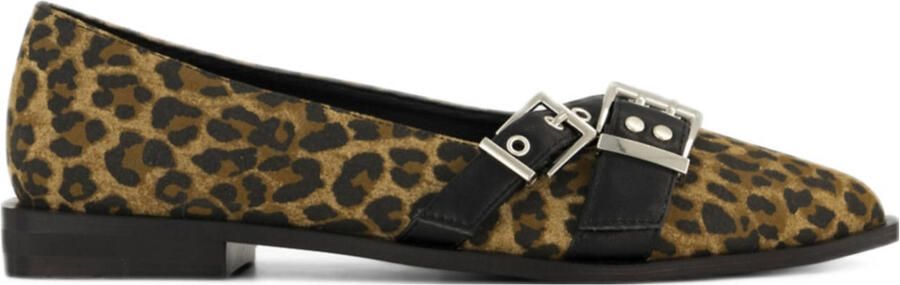 Graceland loafers met panterprint cognac zwart - Foto 2