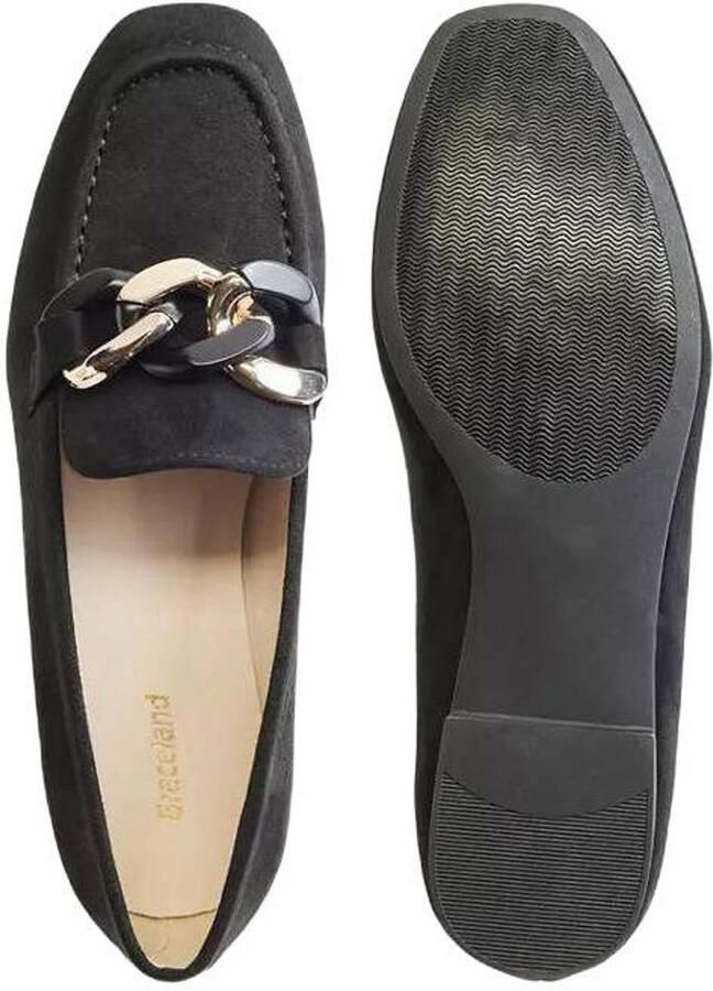 Graceland Zwarte loafer sierketting