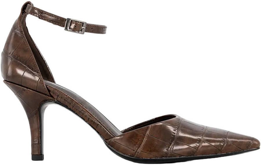 Graceland pumps met hak en dierenprint bruin