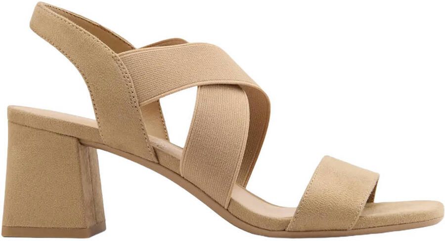 Graceland sandalen met blokhak beige