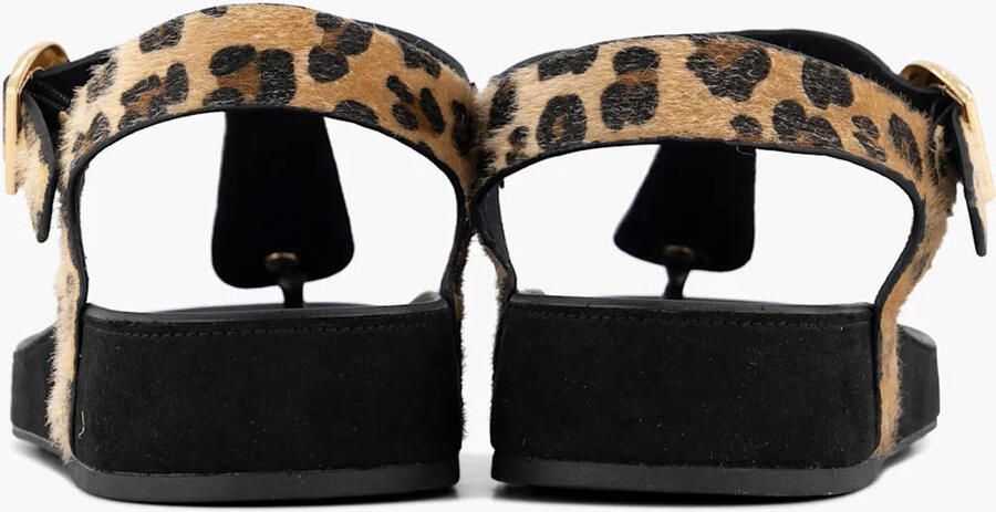 Graceland sandalen met panterprint beige zwart - Foto 3