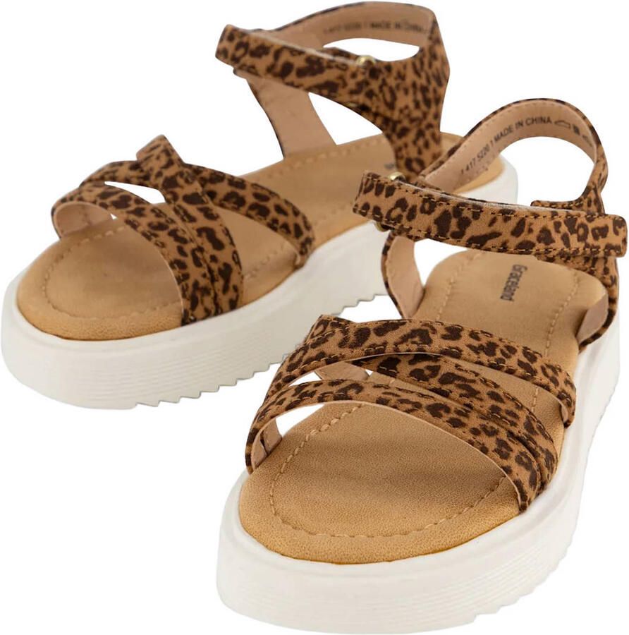 Graceland sandalen met panterprint bruin - Foto 2