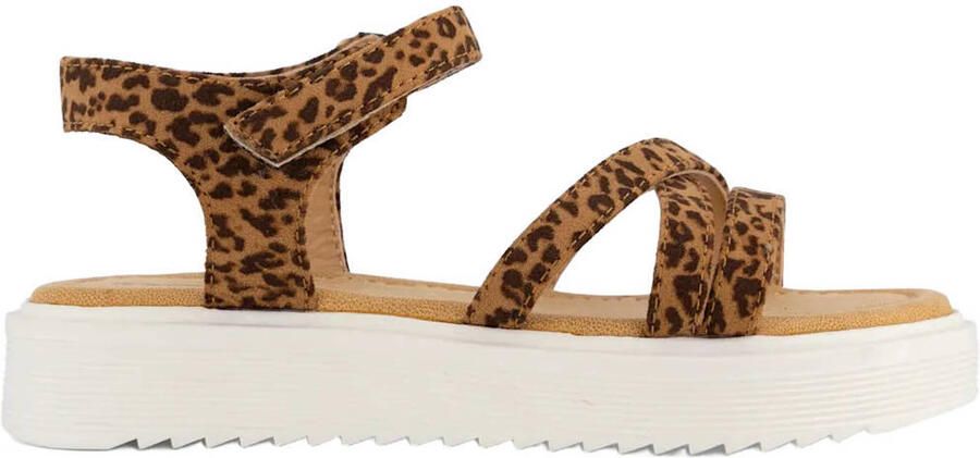 Graceland sandalen met panterprint bruin