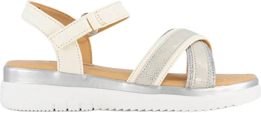 Graceland sandalen wit zilver